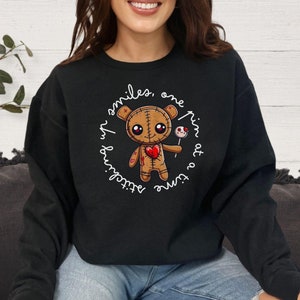 Funny Voodoo Doll Sweatshirt: Humorous Gothic Crewneck or Hoodie bild 1