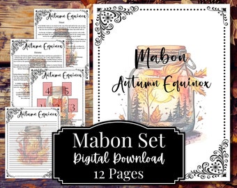 Mabon Book of Shadows Set: Autumn Equinox Grimoire (Digital Download)