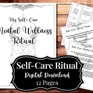 Conjunto de rituales de bienestar mental de autocuidado Conjunto de bienestar mental Autocuidado Aromaterapia Afirmaciones de bienestar mental Diario de bienestar mental