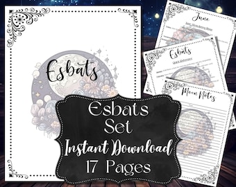Esbat Correspondence Pages for Book of Shadows (Digital Download)
