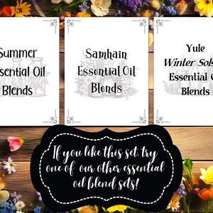 Spring Essential Oil Blends Printable Recipe Card Set Seasonal Diffuser Blend Digital Download ...
