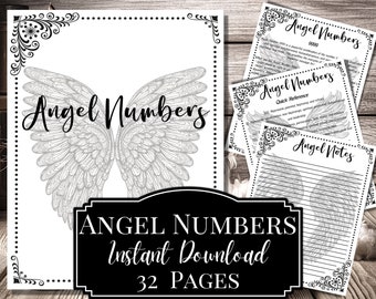 Angel Number Guide Printable, Symbolic Reference (Digital Download)