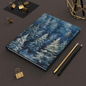 Carnet cartonné Solstice d'hiver Forêt Cahier à spirale