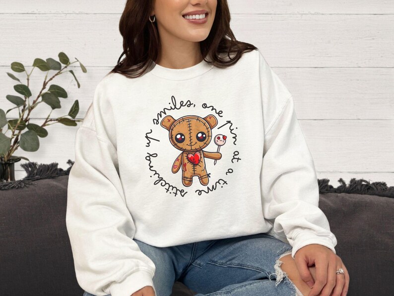Funny Voodoo Doll Sweatshirt: Humorous Gothic Crewneck or Hoodie bild 5