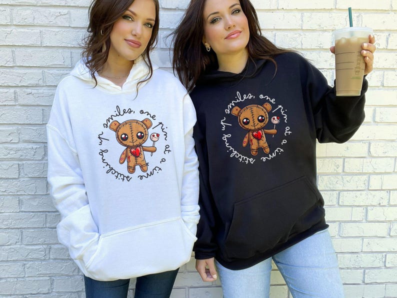 Funny Voodoo Doll Sweatshirt: Humorous Gothic Crewneck or Hoodie bild 4