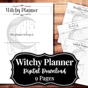 Witchy Planner Set | Sabbat Calendar, Tarot Spread (Digital Download)
