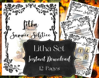 Litha Correspondence Set Summer Solstice Sabbat Correspondence Set Litha Quick Reference Summer Solstice Quick Reference Pagan Ritual V2