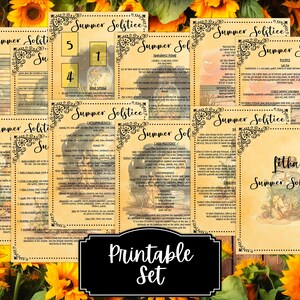 Litha Summer Solstice Correspondence Set (digital Download) - Etsy