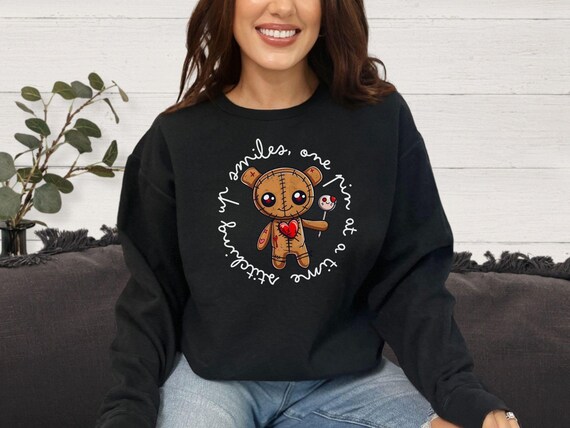 Funny Voodoo Doll Sweatshirt: Humorous Gothic Crewneck or Hoodie