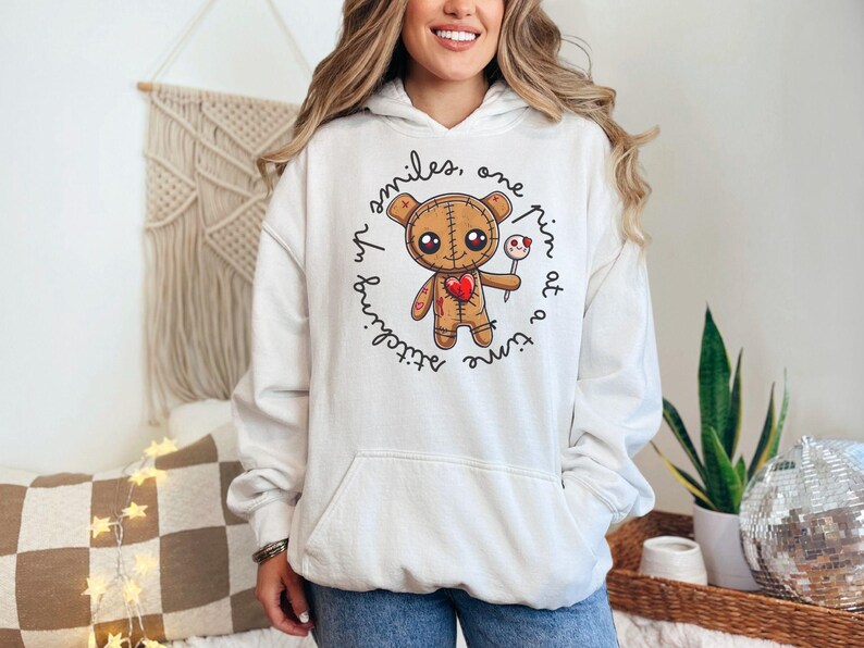Funny Voodoo Doll Sweatshirt: Humorous Gothic Crewneck or Hoodie bild 2