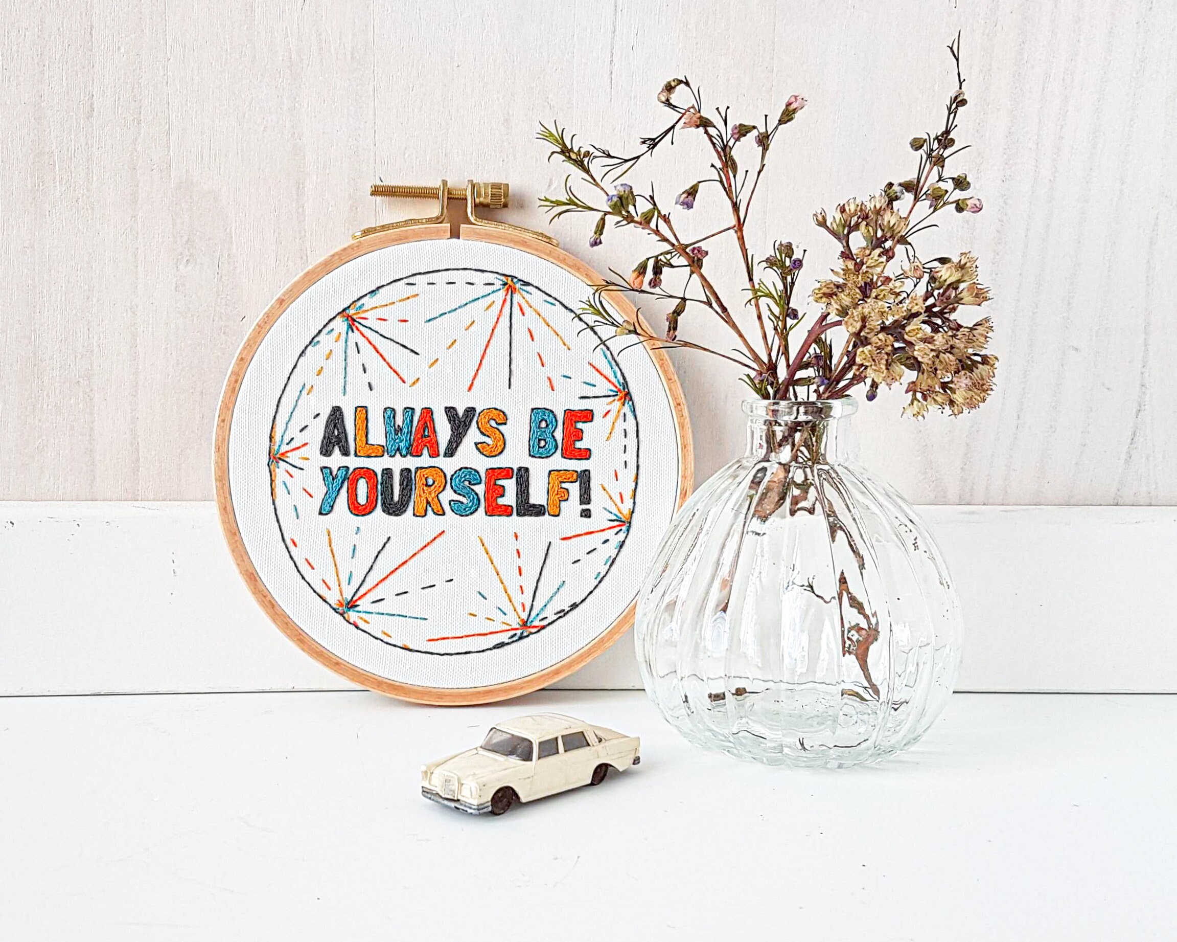 Instant download always be yourself hand embroidery pattern  etsy