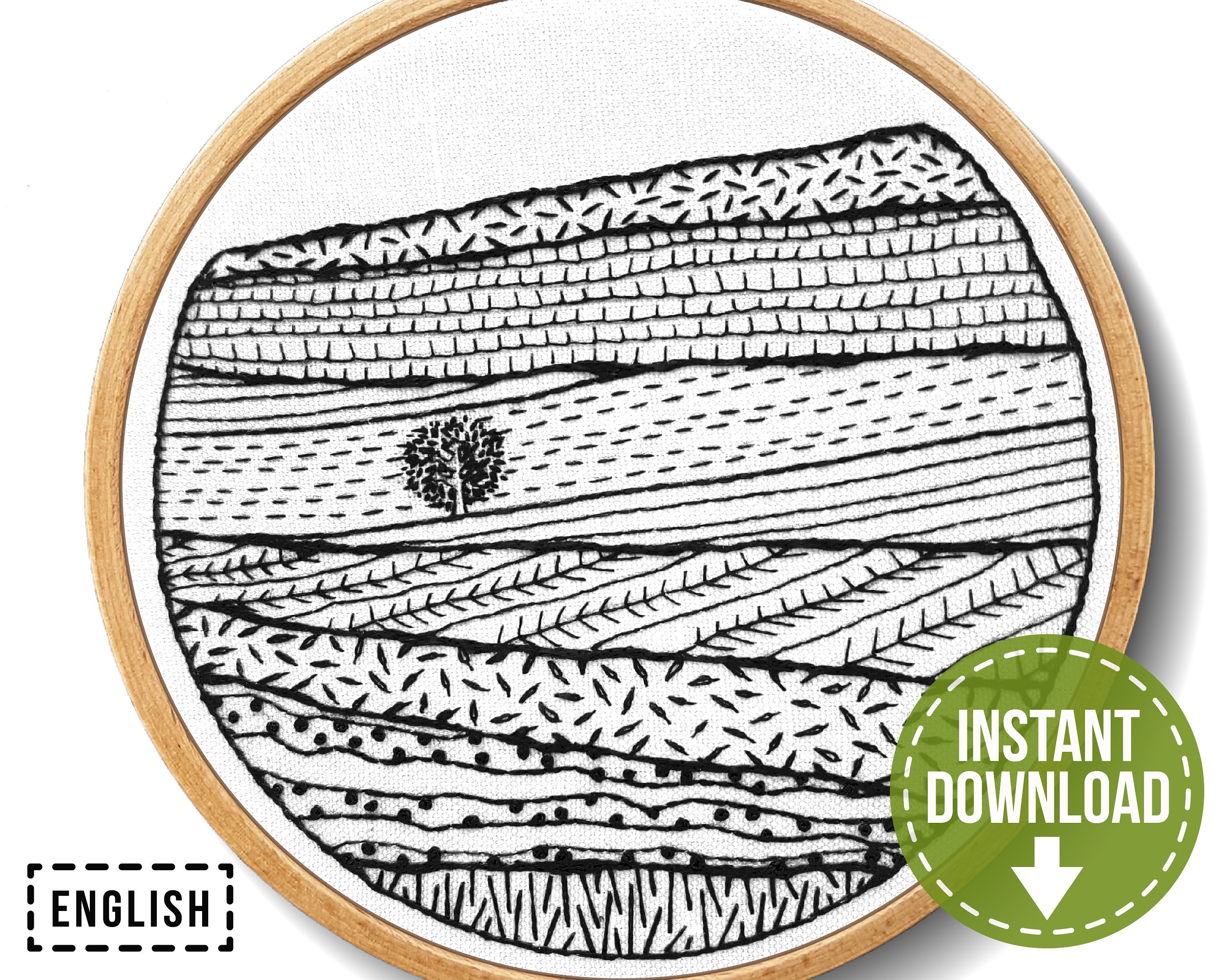 INSTANT DOWNLOAD hand embroidery pattern tutorial | Etsy