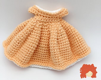 Crochet pattern dress Summer for dolls 24cm/Patrón de ganchillo vestido Verano para una muñeca 24cm