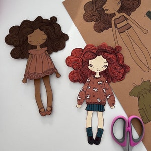 Paper Dolls with Clothes, Printable