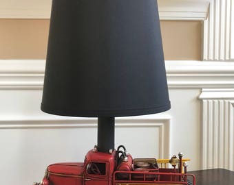 Red Fire Truck Lamp