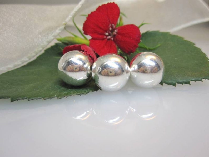 ZS5763 pieces of polished balls, copper silver plated image 4