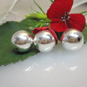 ZS5763 pieces of polished balls, copper silver plated image 3