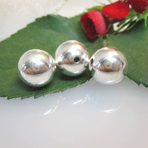 ZS5763 pieces of polished balls, copper silver plated image 1