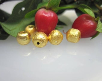 ZS560--NEW: 10 pieces of Matt Ball copper gold plated