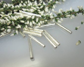 ZS596--NEW: 10 Pieces long tubes copper silver plated