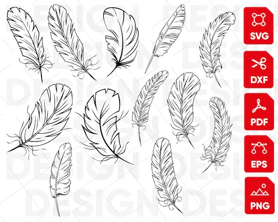 Download Feather svg Bundle feathers svg boho feathers svg | Etsy