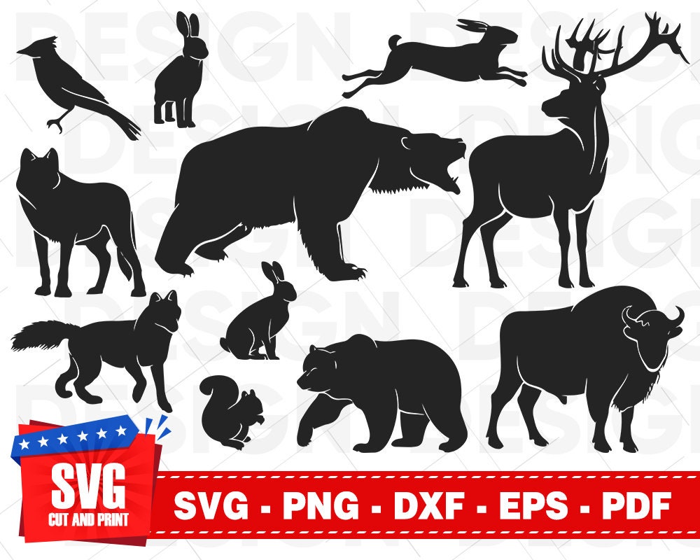 Forest animals svg woodland animals svg wild animals svg | Etsy