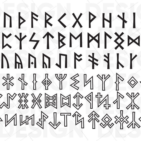 150 Runes svg bundle, viking clipart alphabet Letters svg, Druid Pagan Symbols, Celtic svg, silhouette dxf, Wicca Cut File, Druid Symbols