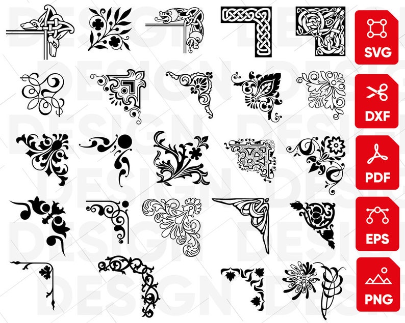 Download Corner svg Bundle ornament svg decor svg baroque frame svg ...