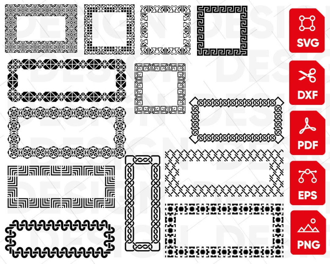 13 Decoration Svg, Floral Frames Svg, Frames Silhouette, Frames Svg ...