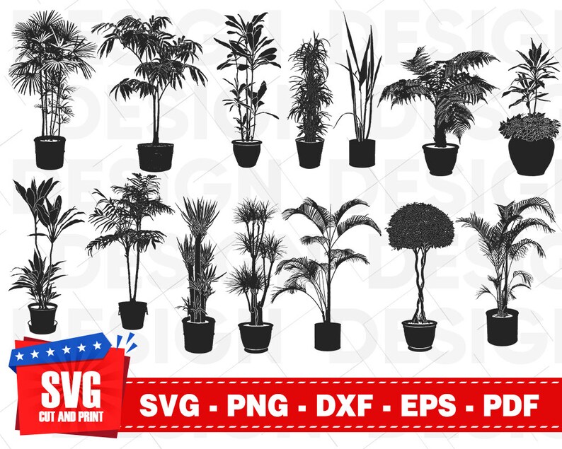 14 PLANT Svg Plants Cricut Plant Dxf House Tree Svg Plant Etsy
