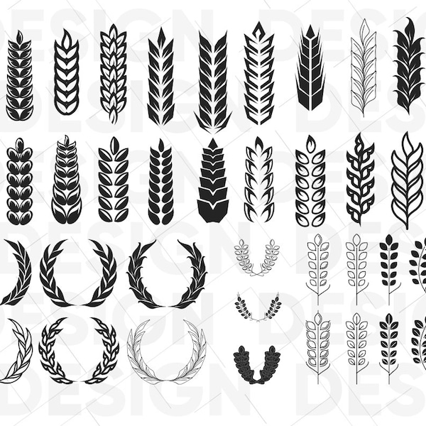 47 Wheat SVG Bundle Wheat SVG Grain Svg Wheat Clipart Wheat Wheat Files for Cricut Vector Svg Dxf Png Design vector Cut Files For Silhouette