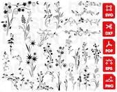 Flower svg Bundle, floral svg, flowers svg, svg files for cricut, flower monogram svg, Floral Clipart, decoration svg, wedding flowers svg