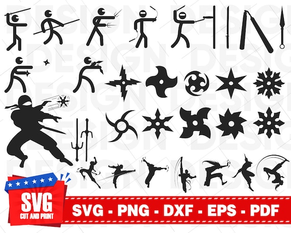 Download Ninja Svg Samurai Svg Karate Svg Ninja Silhouette Ninja Etsy