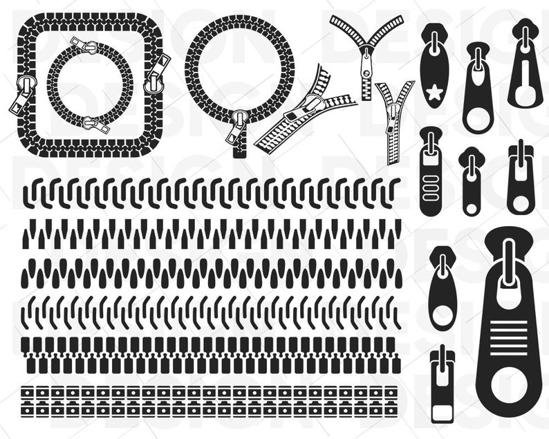 Zipper svg bundle zipper case zipper bag clipart decal Etsy