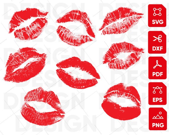 Download Kiss Svg Lips Svg Lips Clipart Valentine Svg Lips Svg Etsy