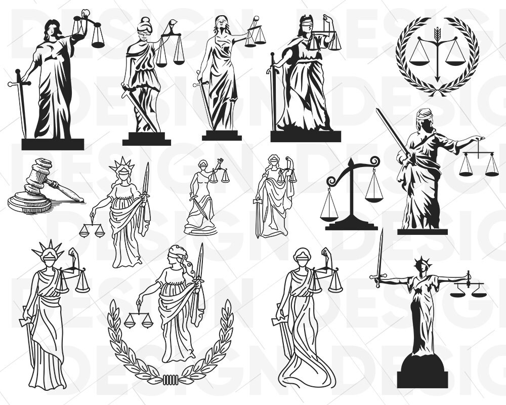 Lady justice svg justice svg gavel svg law svg court svg | Etsy