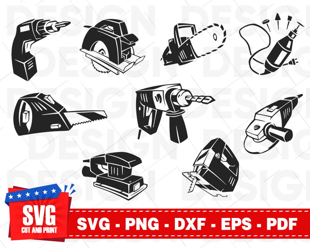 9 Power Tool Svg, Cricular Saw Blade Svg, Chainsaw Svg, Jigsaw Svg
