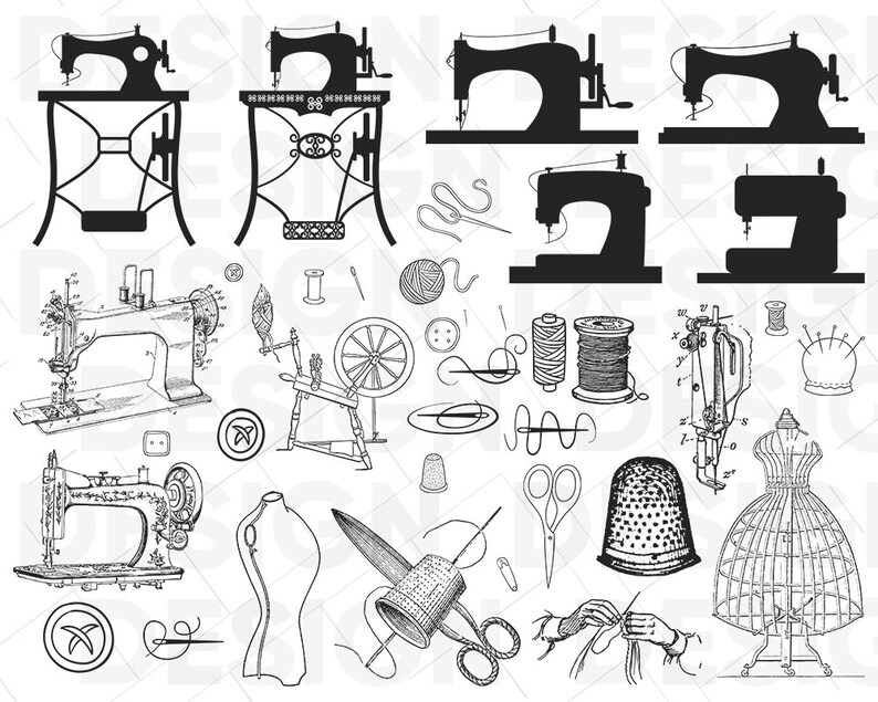 Download Sewing svg vintage sewing machine svg bundle thread svg sew | Etsy
