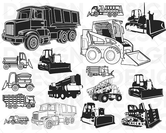 Download Heavy Equipment Svg Construction Svg Vehicles Svg Dump Etsy