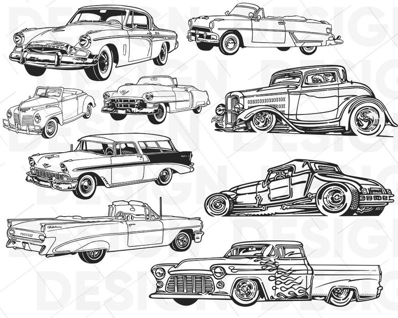 Old Car Svg Vintage Car Svg Retro Car Svg Classic Car Etsy