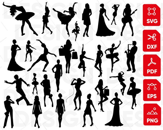 Download Lady Svg Woman Svg Girl Svg Women Silhouette Svg Dance Etsy