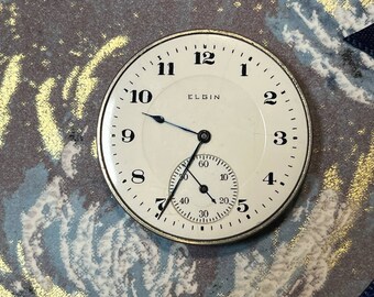 Elgin pocket watch movement 12s