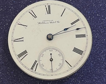 Movimiento de reloj de bolsillo Waltham de 18 s