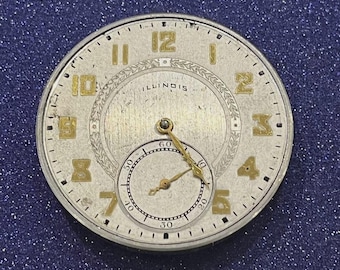 Movimiento de reloj de bolsillo de Illinois de 12 s