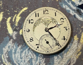 Solar pocket watch movement 12s