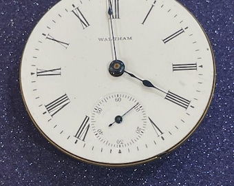 Movimiento de reloj de bolsillo Waltham de 18 s