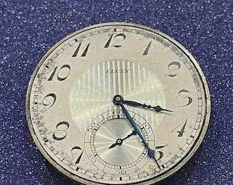 Movimiento de reloj de bolsillo Elgin de 12 s