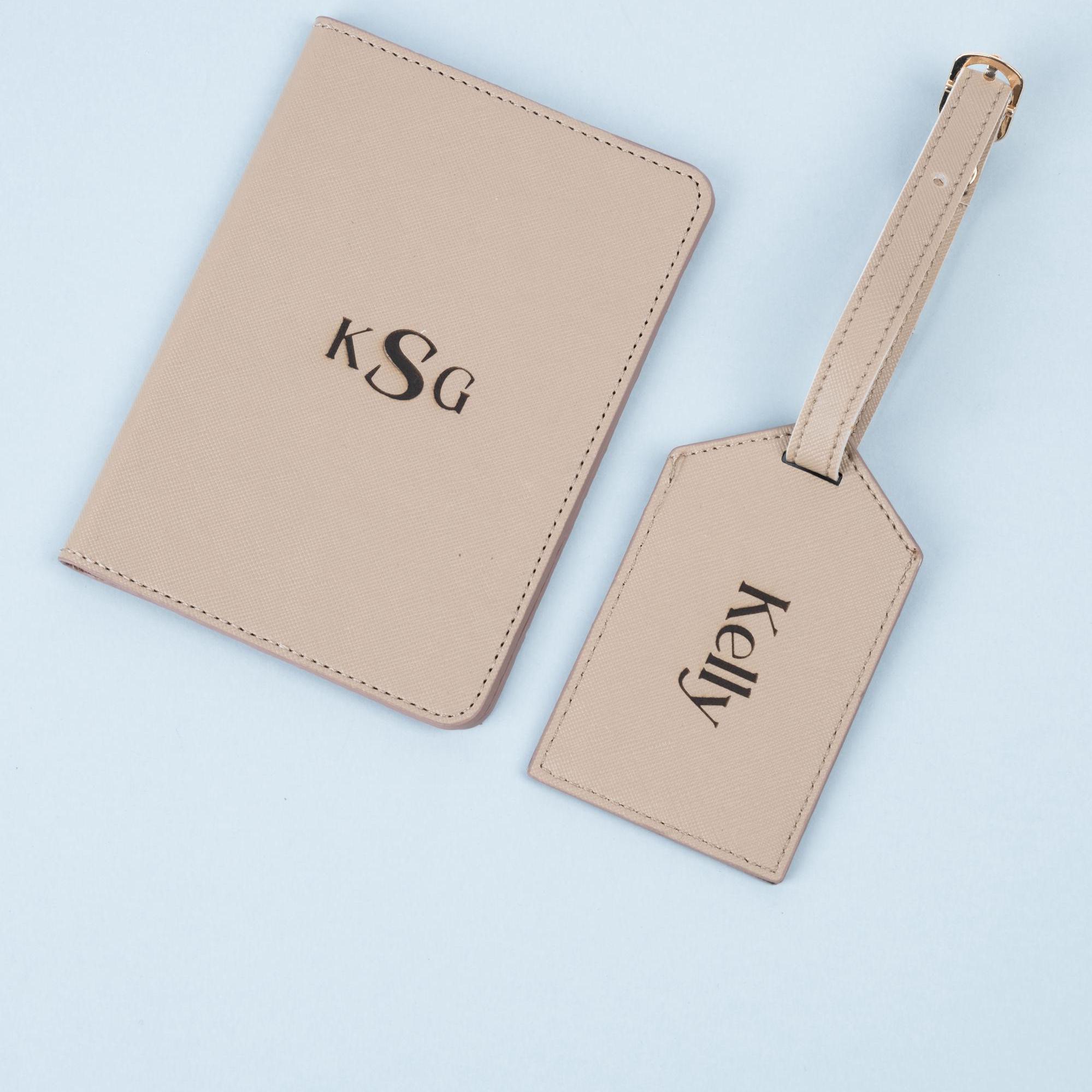 Personalized Faux Leather Luggage Tag: Custom Travel Gift