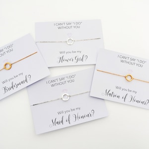I Can't Say "I Do' Without You Bridesmaid Proposal Halskette Karten, Ehrmädchen, Matrone der Ehre, Blumenmädchen, Ehrfrau