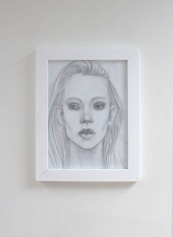 Pencil Drawing Girl Marnie Harris Wall Art Black Panther Picture Modern On The Shelf Woman Drawing Portrait Actress Woman Beautiful Face